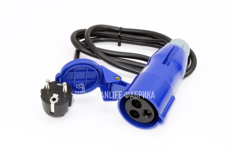 Переходник с кемперной розетки на вилку 220В