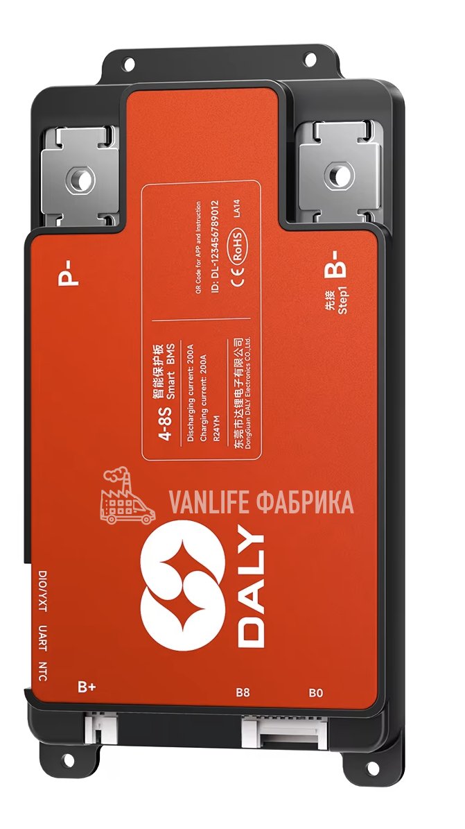 Плата BMS Daly 200A для Lifepo4 4-8s 12В c bluetooth