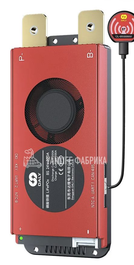 Плата BMS Daly 200A для Lifepo4 8s 24В c bluetooth