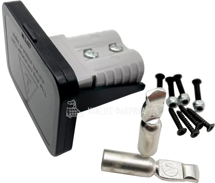 Разъем силовой Anderson 120A серый c кронштейном