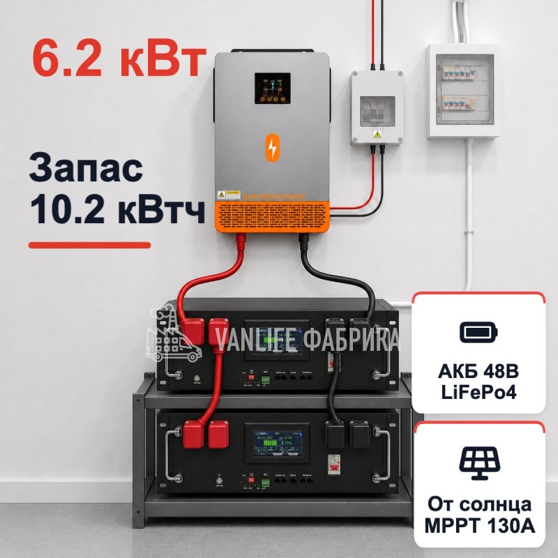 Система резервного питания Апекс 48-200-6200 Гибрид