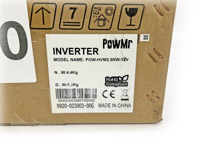Гибридный инвертор 12В PowMr POW-HVM2.5KW-12V 1.6/2.5кВт