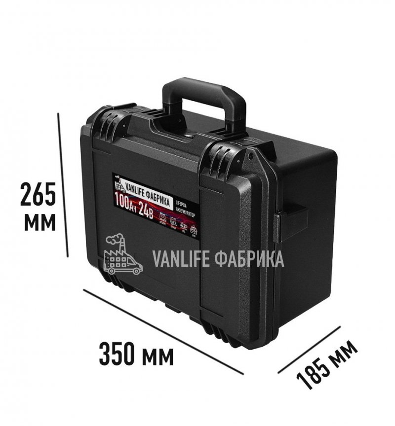 LiFePo4 аккумулятор 100Ач 24В в кейсе