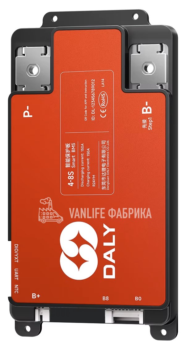 Плата BMS Daly 150A для Lifepo4 4-8s 12В c bluetooth