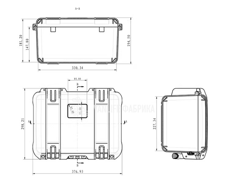 Кейс для Lifepo4 аккумулятора (230Ач 12В) PP-4