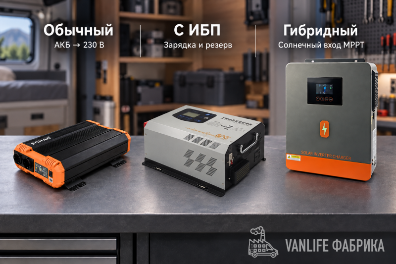 Обычный инвертор, ИБП и гибридный: в чём разница